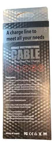 Cable Cargador USB - Lightning iPhone Universal 2mt