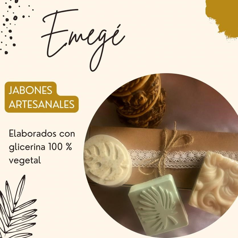 Jabón Artesanal Jazmín Y Extracto De Aloe Vera Pack x3