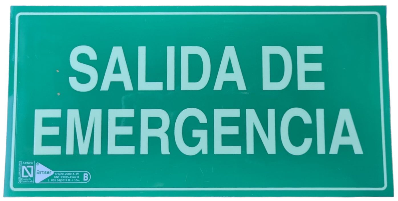 Cartel De Salida De Emergencia