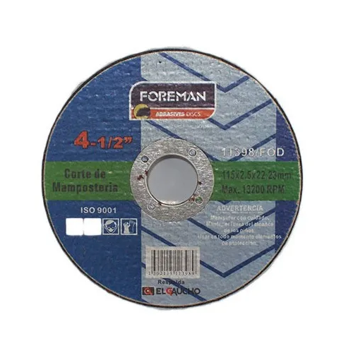 Disco Corte Mampostería 115x2.5mm 41/2''
