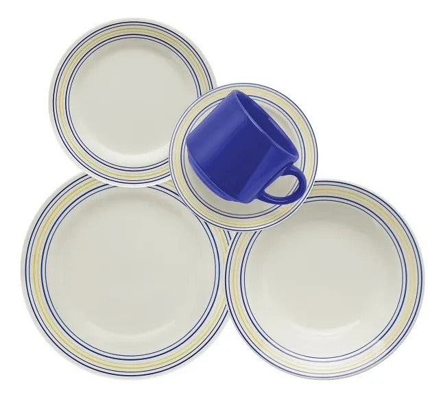 Elis Set 20 Pzas Ae20-5109 - Azul Rayas
