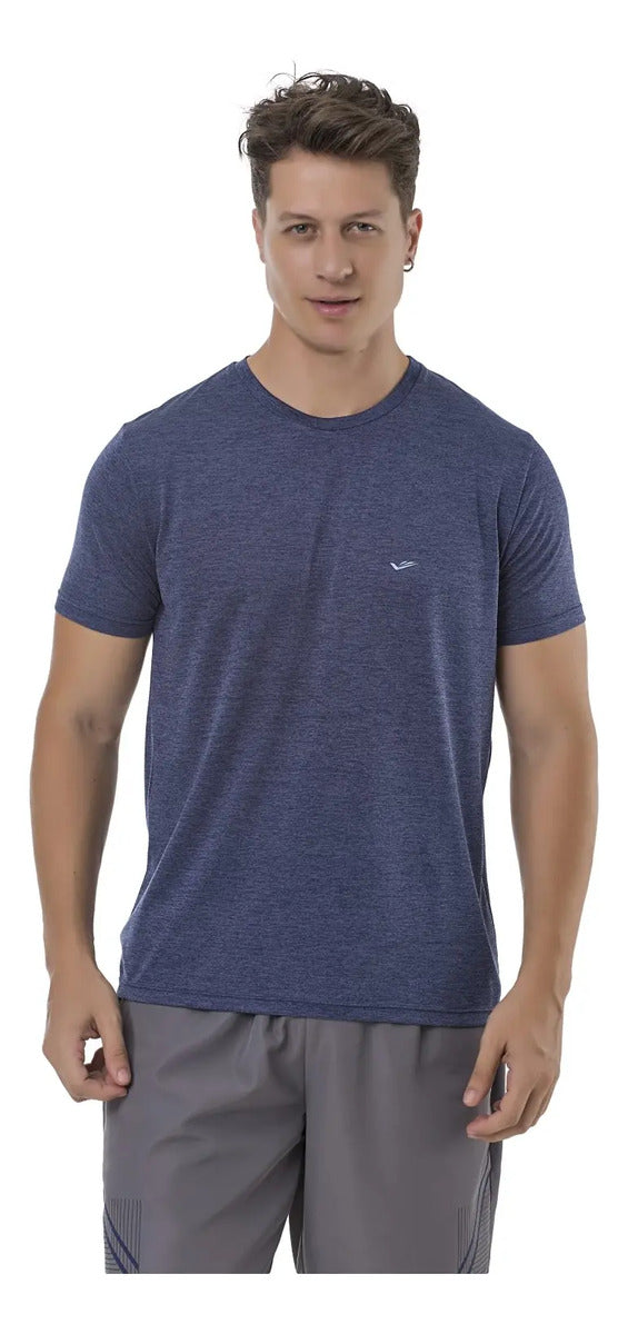Remera Running Deportiva Uv50+ Calidad Premium Elite Azul Oscuro M