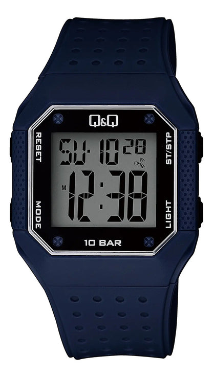 Reloj Digital Q&q Silicona Hombre 42mm M158j007y - Azul
