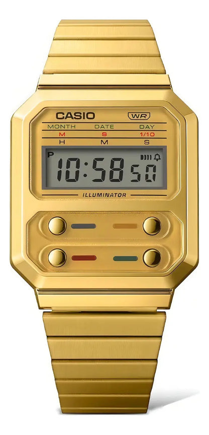 Reloj Casio Metal A-100weg-9a - Dorado