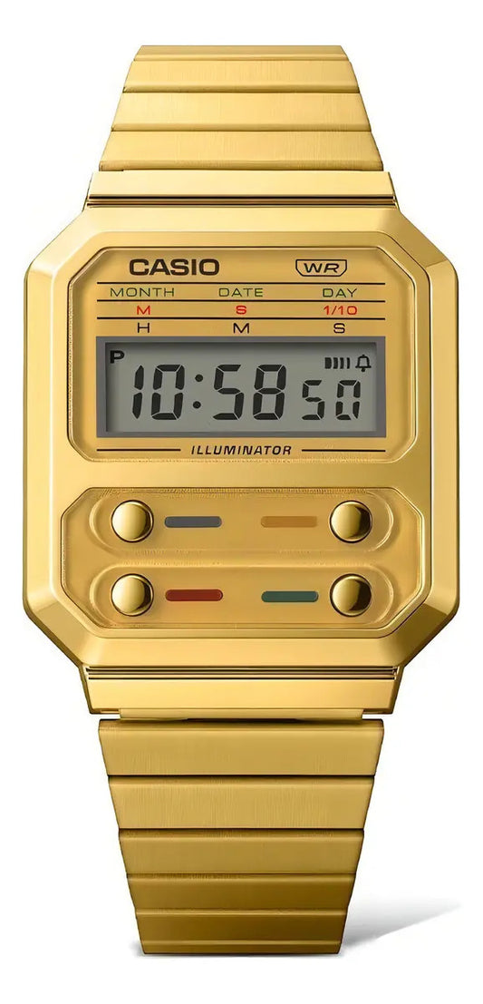 Reloj Casio Metal A-100weg-9a - Dorado