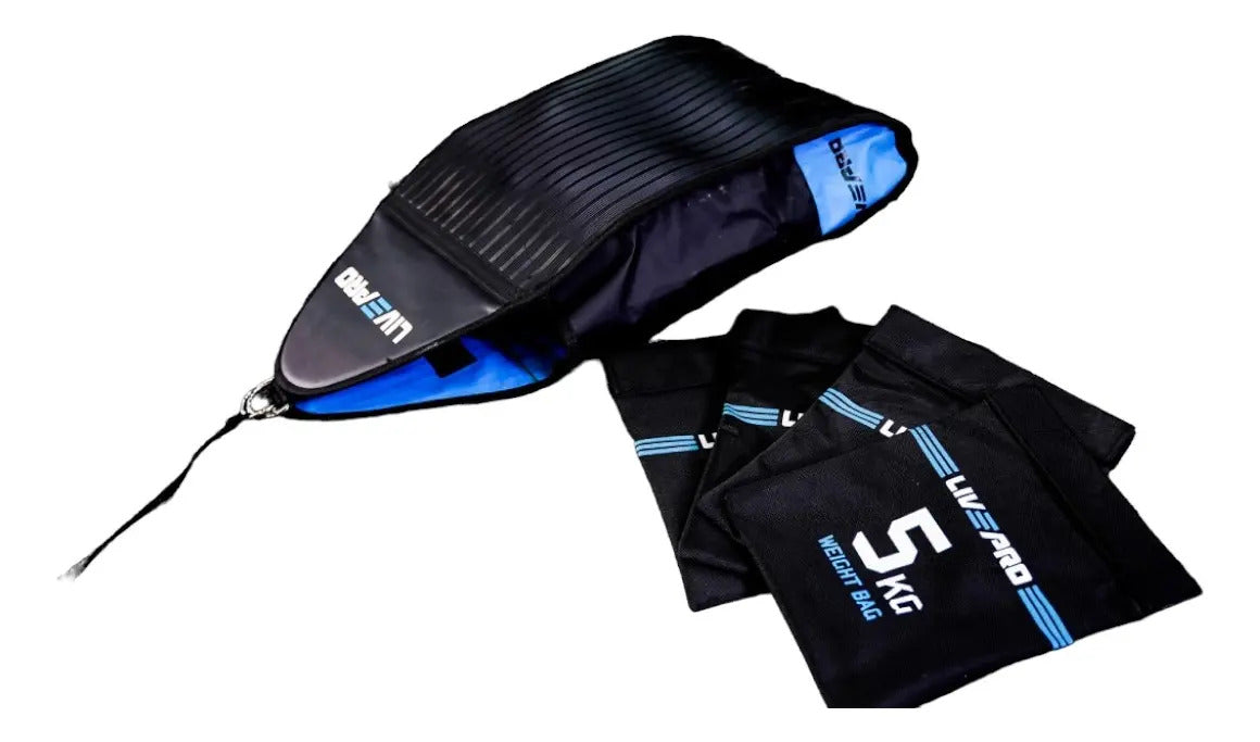 Bolsa De Lastre Velocidad Peso Gym Fútbol Livepro Negro