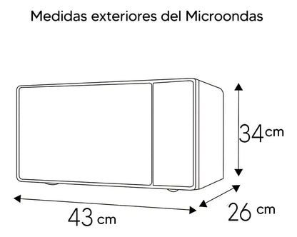 Microondas Xion Digital 20 Litros Xi-mw2050inox
