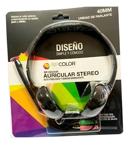 Auricular Para Pc Ripcolor - Negro