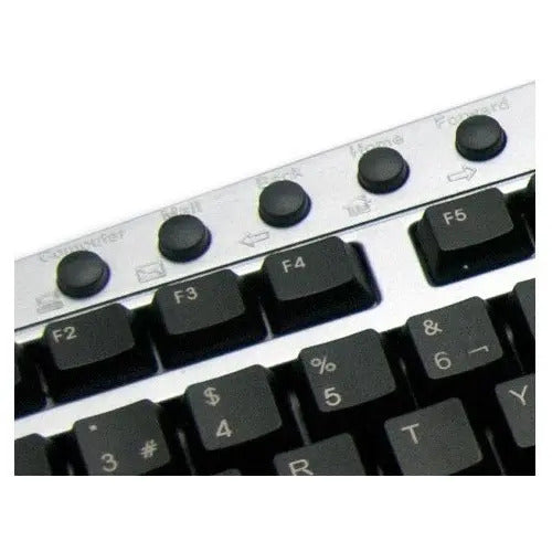 Teclado Multimedia Ps/2 En Español Ripcolor - Negro Y Plateado Español
