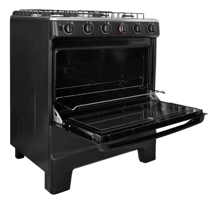 Cocina A Gas Smartlife 5 Hornallas Sl-kbr845b - Negro