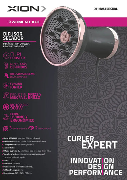 Difusor Secador De Rizos Xion Profesional Xi-mastercurl Qofe Negro