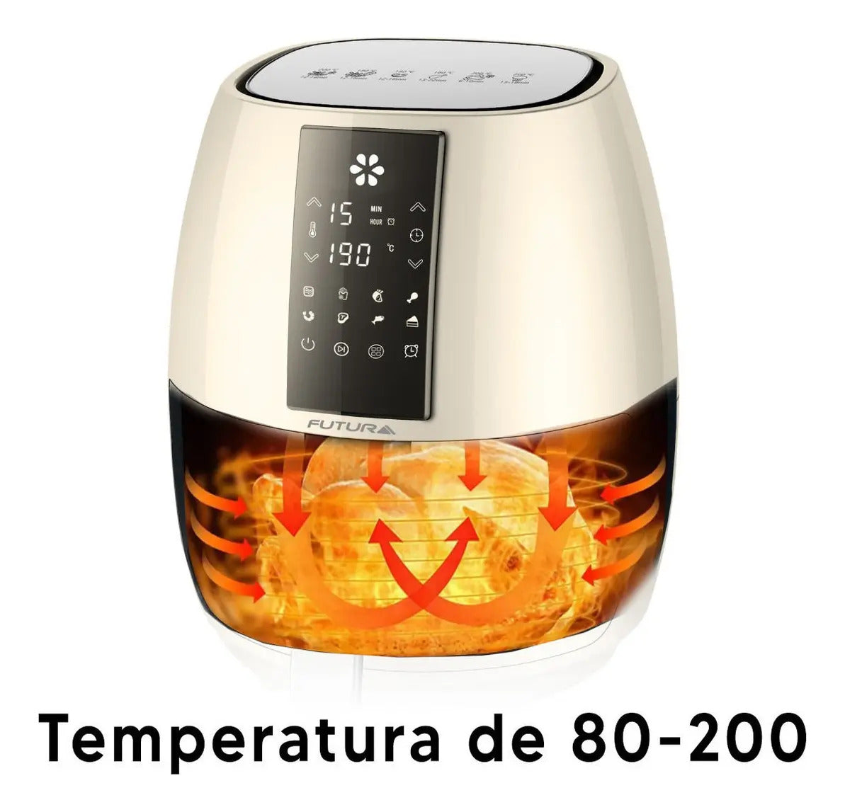 Freidora De Aire Digital Futura 5 L Fut-af50di - Marfil