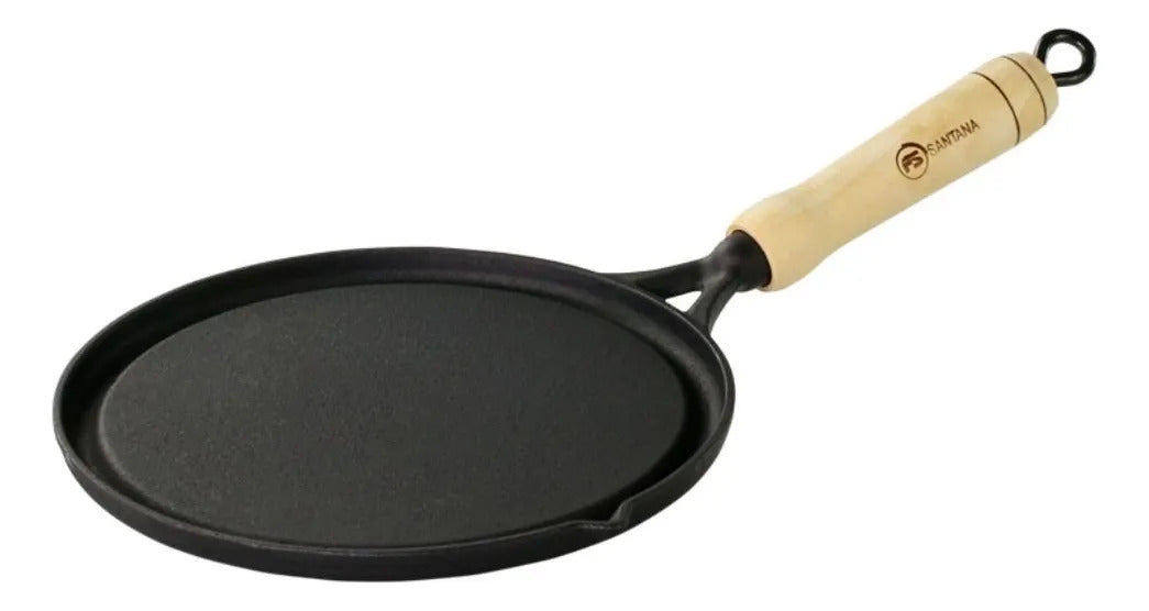 Plancha Lisa Hierro Cabo 43.5x26x1.5 26cm Santana Negro