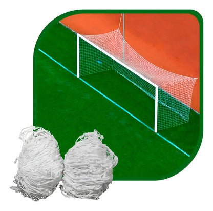 Par Redes Para Arco Fútbol 11, Nylon 6mm Gismar - Blanco