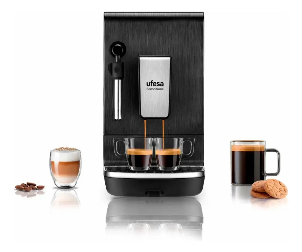 Cafetera Espresso Automática Ufesa Sensazione - Negro