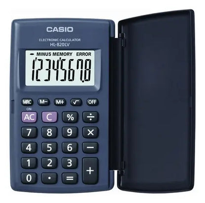 Calculadora De Bolsillo Casio Hl-820 Con Tapa - Negro