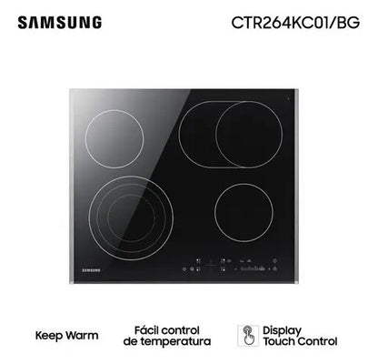 Anafe Eléctrico Samsung 4 Hornallas Sactr264kc01 - Negro