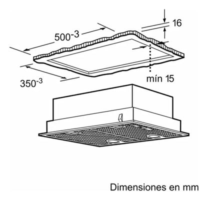 Campana De Integración Bosch 53cm Dhl555bm - Gris