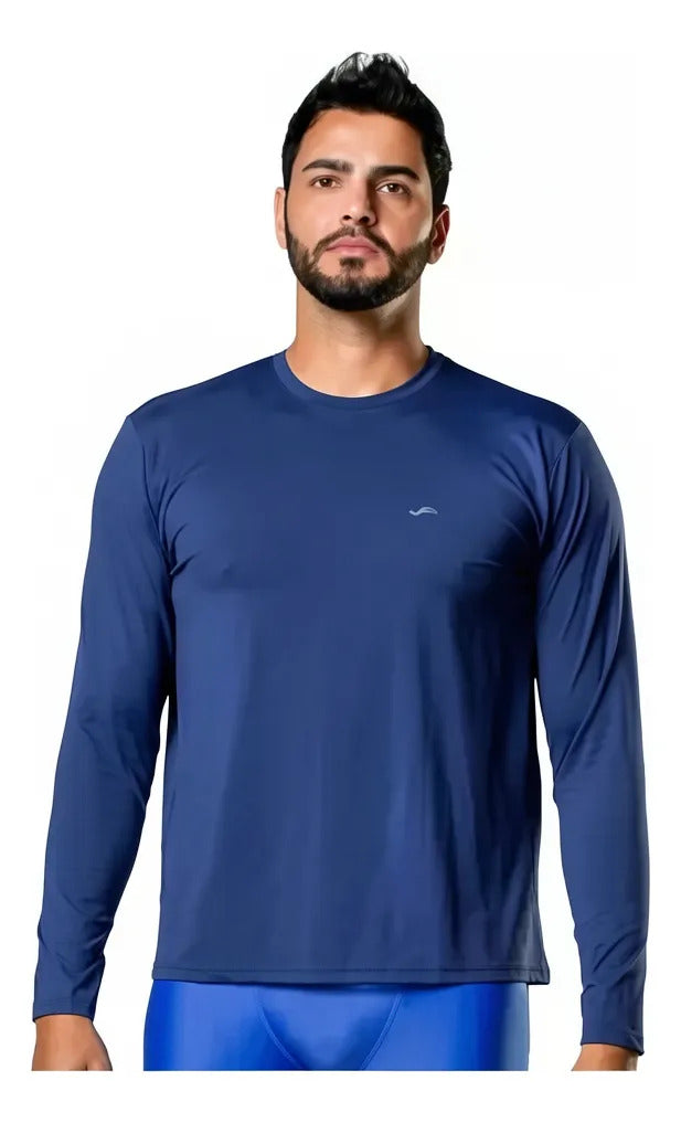 Remera Térmica Filtro Uv50+ Playa Deportes Elite - Azul Marino Xl