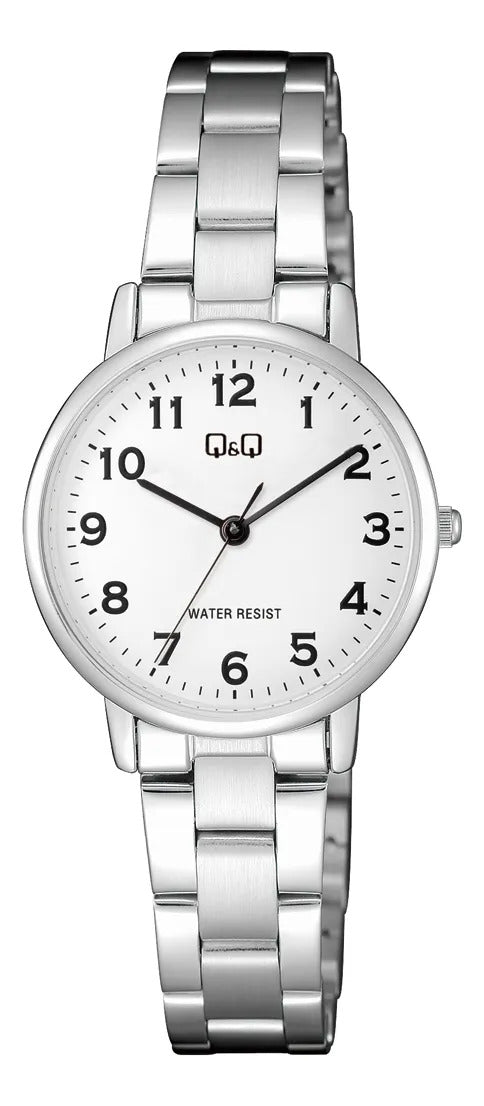 Reloj Q&q Metal Dama 31mm C65a-006py - Plateado
