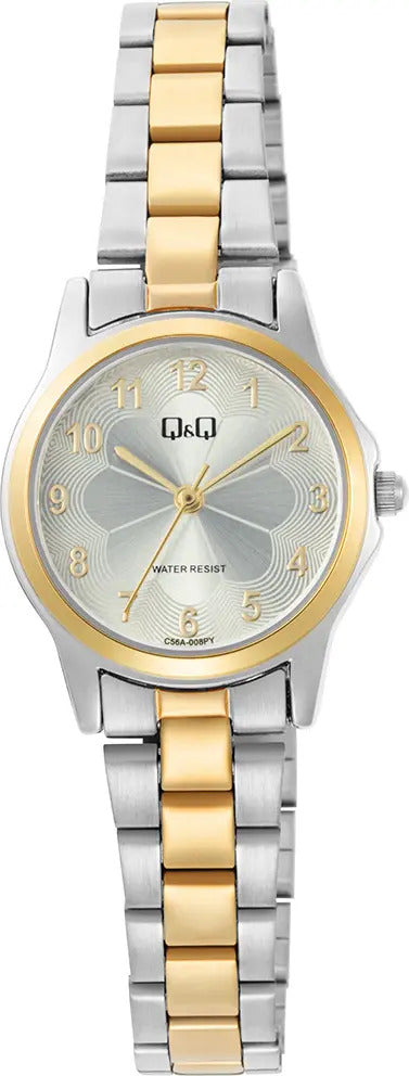 Reloj Q&q Metal Dama 25mm C56a-008py - Plateado