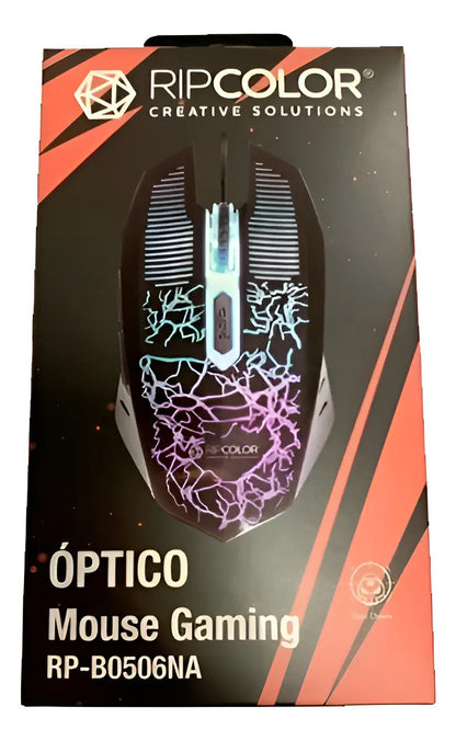 Mouse De Juego Gamer Ripcolor B0506na- Negro