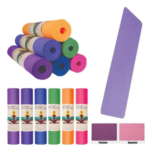 Colchoneta Yoga Gym Tpe 180x60cm 6mm Rhino - Azul