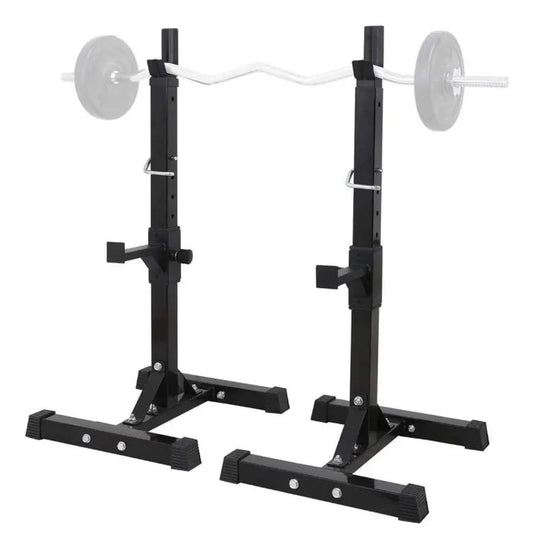 Soporte Para Barra Regulable 200kg Rhino - Negro