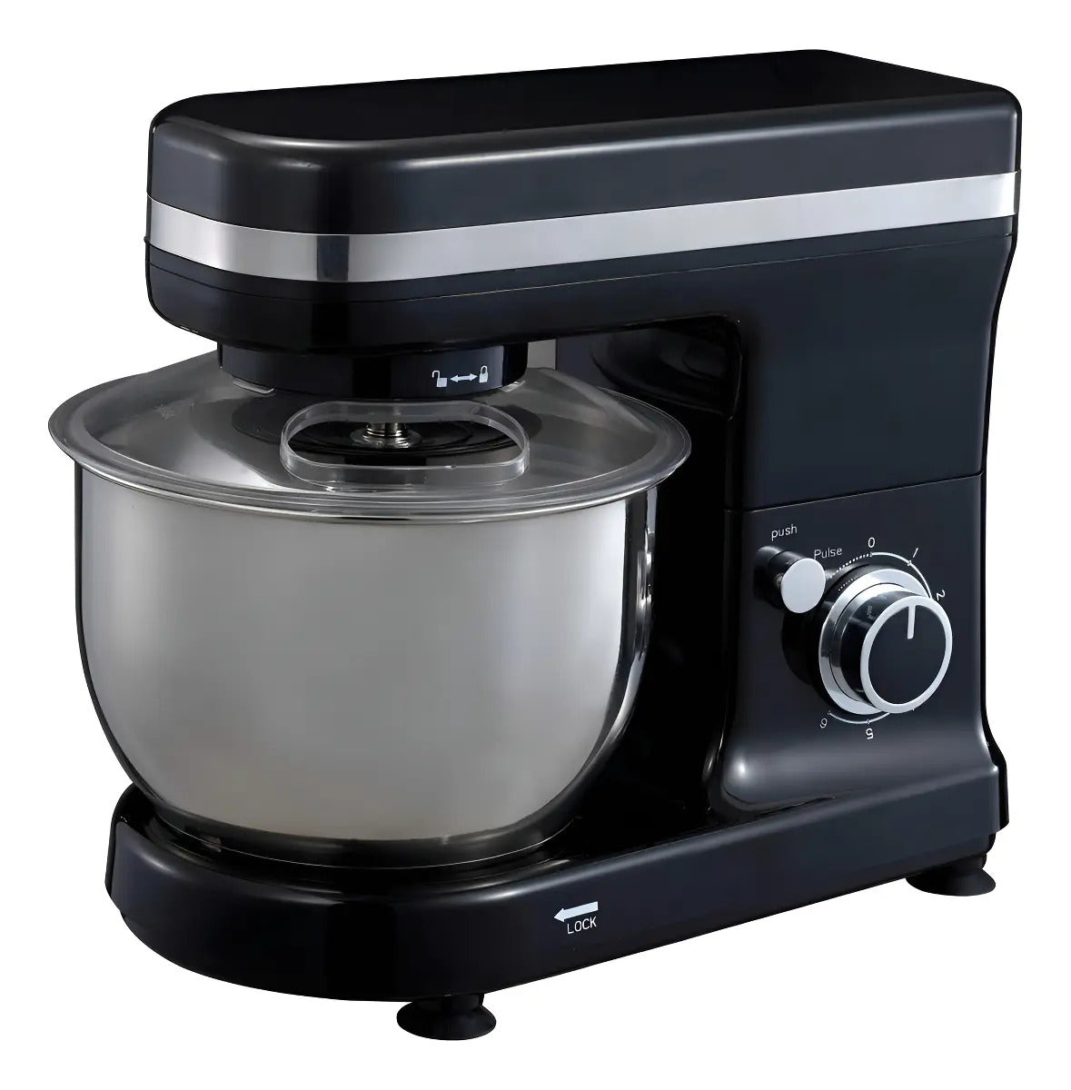 Batidora Planetaria Daewoo 6 Vel Bowl Acero - Negro