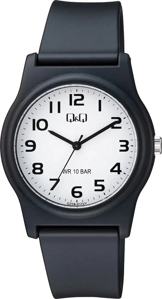 Reloj Q&q Silicona Hombre 38mm G22a-011vy - Negro