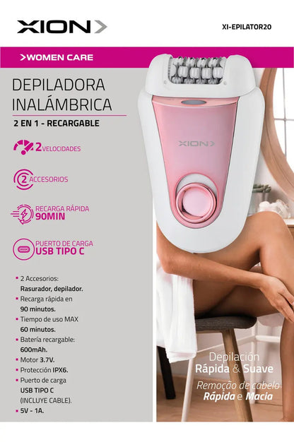 Depiladora Inalámbrica Xion Xi-epilator20 - Blanco