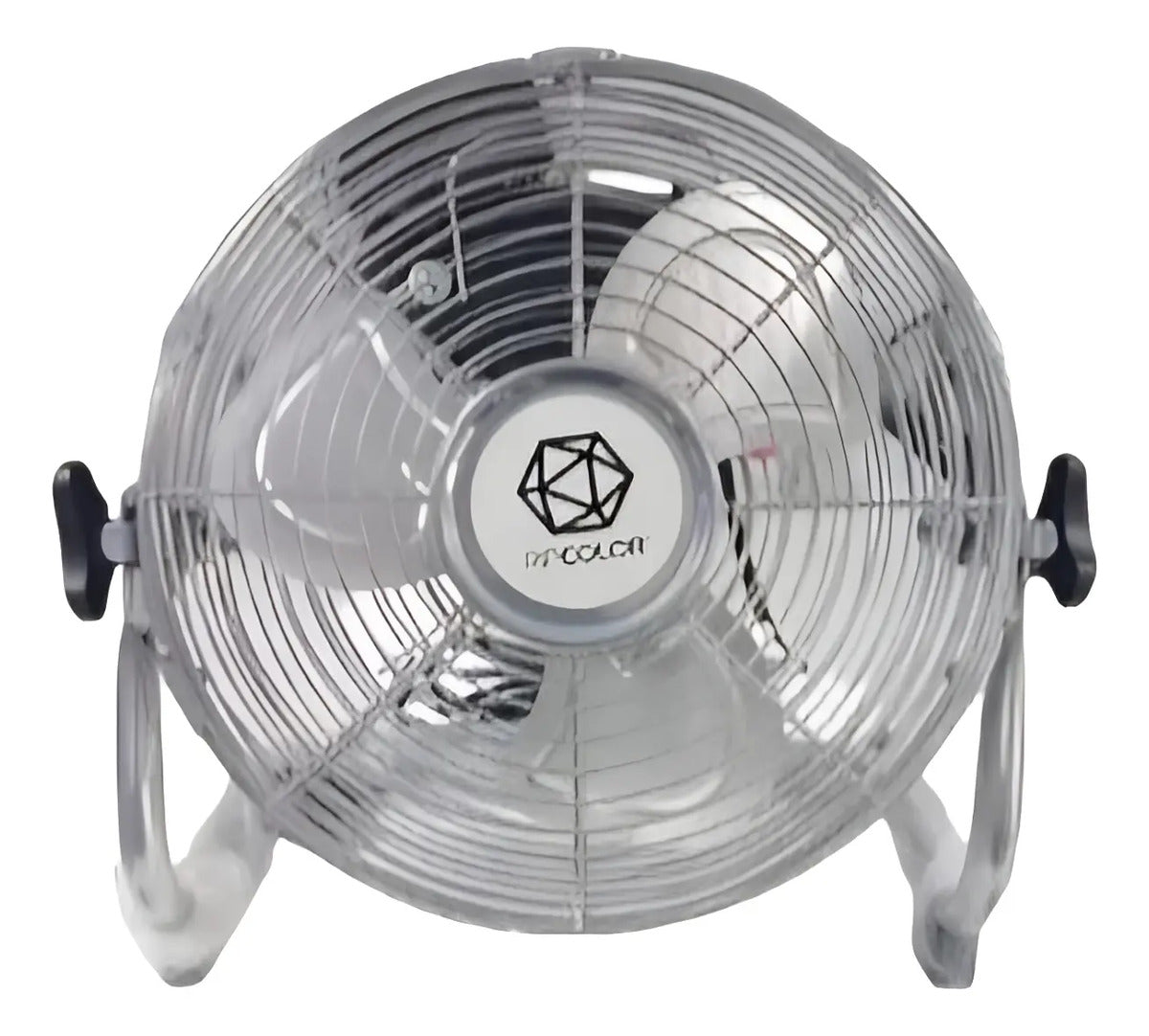 Ventilador De Metal Turbo 3 Velocidades - 25 Cm Plateado Metal 3