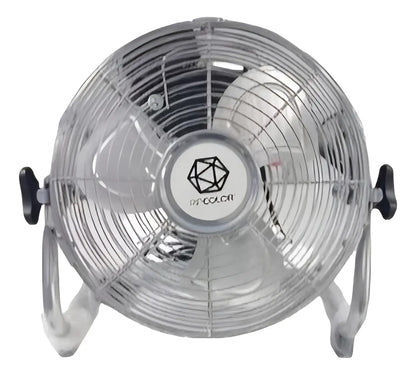 Ventilador De Metal Turbo 3 Velocidades - 25 Cm Plateado Metal 3