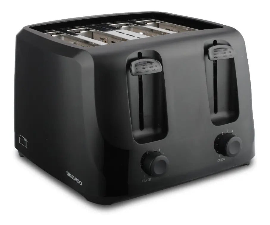 Tostadora Eléctrica Daewoo 4 Panes 6 Niveles - Negro