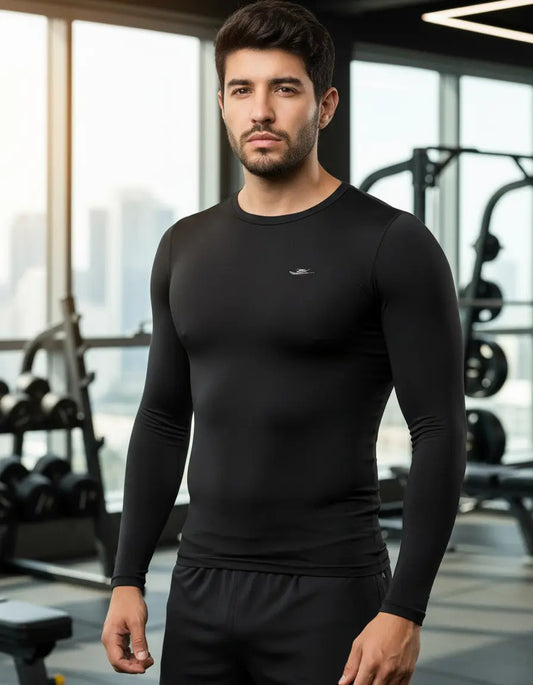 Camiseta Remera Térmica Hombre Deporte Elite - Negro S