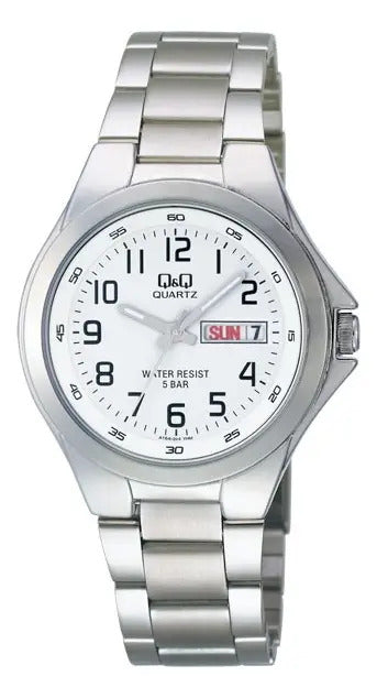 Reloj Q&q Metal Hombre 38mm A164j204y - Plateado