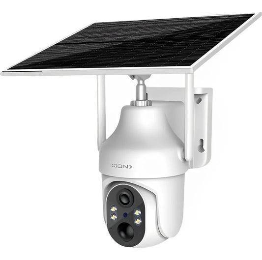 Cámara Solar Xion Hd Visión Nocturna 4g Xi-cctv84gs Blanco