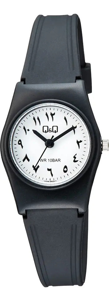 Reloj Q&q Silicona Dama 24mm V44a-002vy - Negro