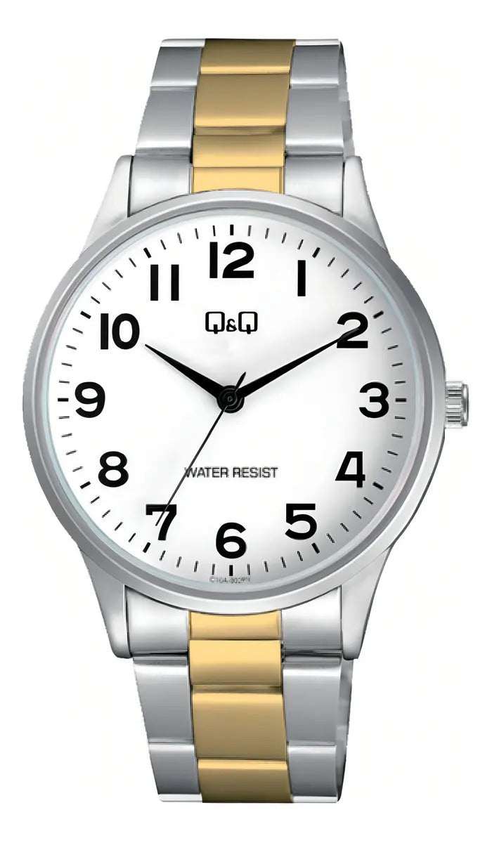 Reloj Q&q Metal Hombre 40mm C10a-002py - Plateado