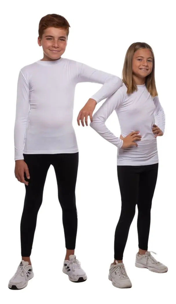 Calza Térmica Larga Niños Deportiva Fútbol Elite - Negro 14