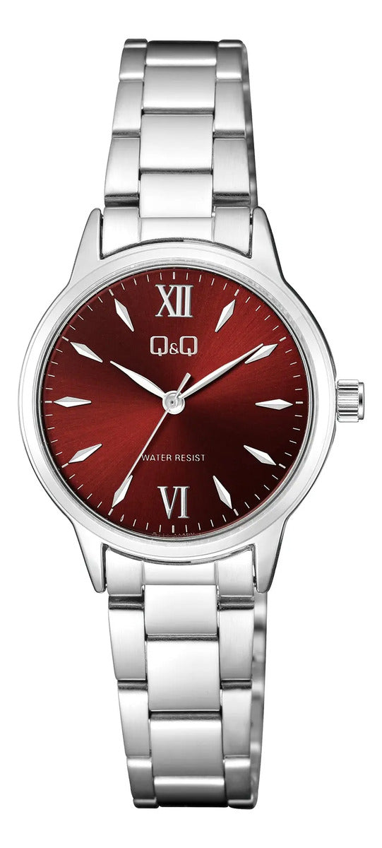 Reloj Q&q Metal Dama 30mm Q11a-003py - Plateado