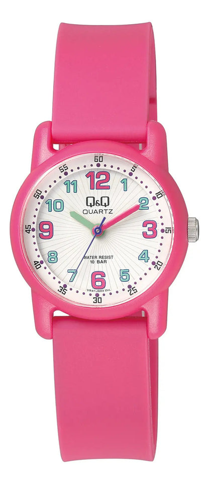 Reloj Q&q Silicona Infantil 30mm Vr41j002y - Rosa