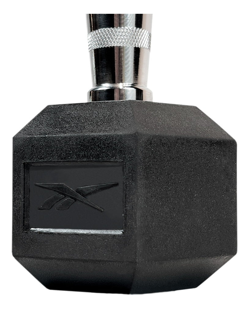 Mancuerna Hexagonal Recubierta De Goma 1kg Reebok - Negro