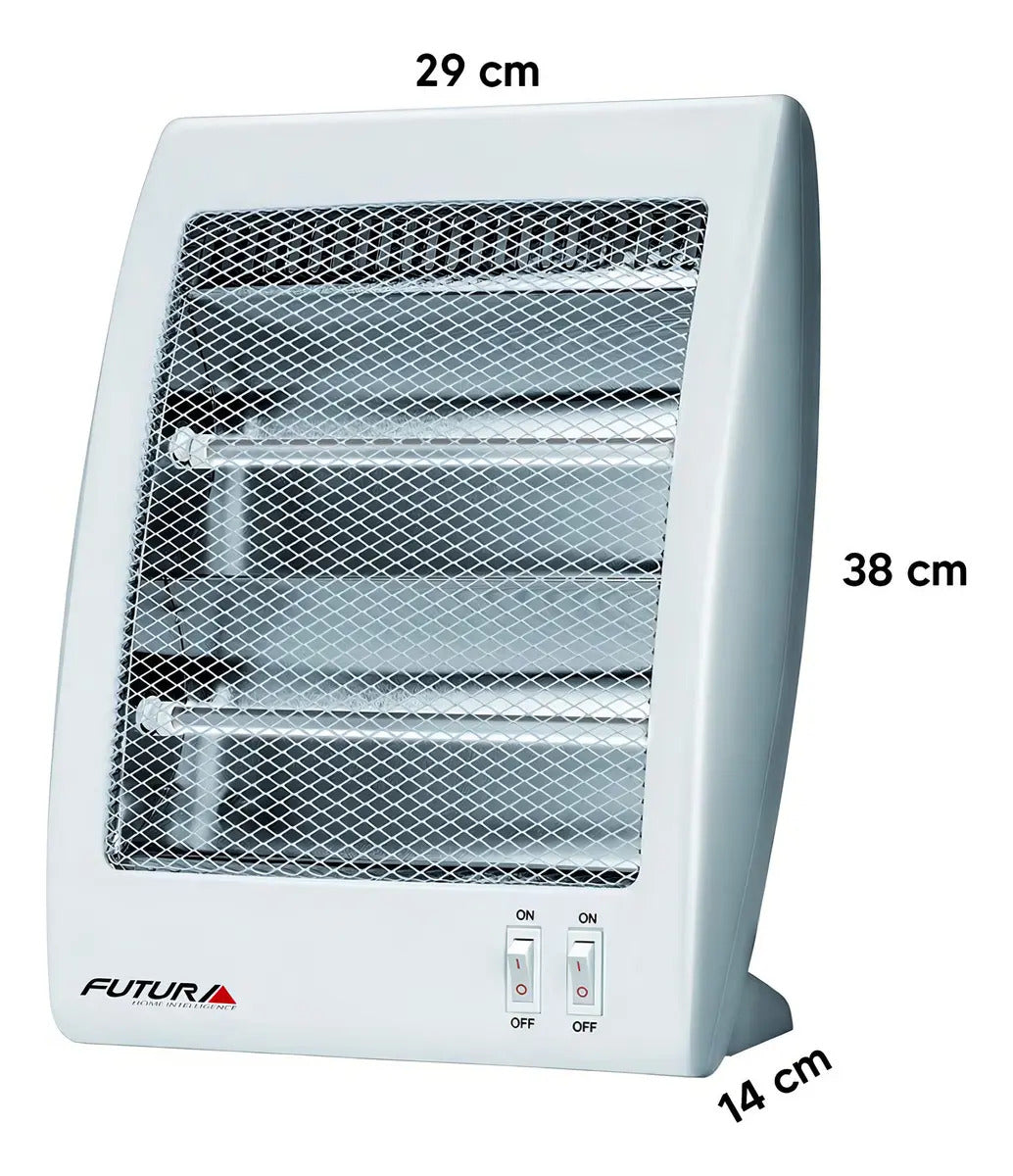 Estufa De Cuarzo Futura 2 Niveles Fut-ec0806 - Blanco