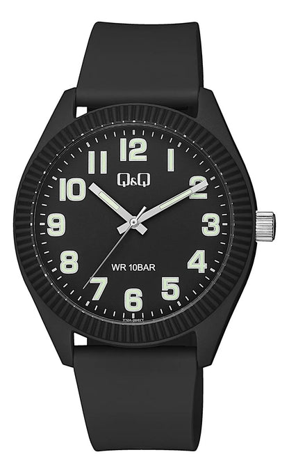Reloj Q&q Silicona Unisex 41mm V12a-004vy - Negro