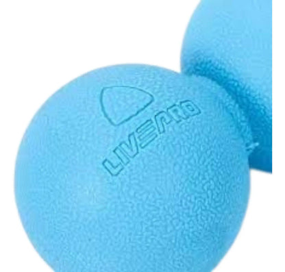 Pelota De Masaje Doble Livepro Peanut 14 Cm - Celeste