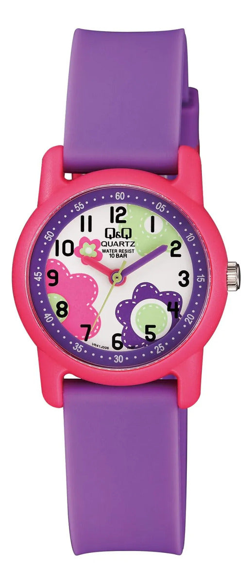 Reloj Q&q Silicona Infantil 39mm Vr41j006y - Violeta