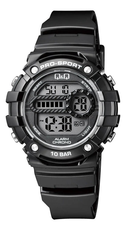 Reloj Digital Q&q Silicona Hombre 40mm M154j002y - Negro