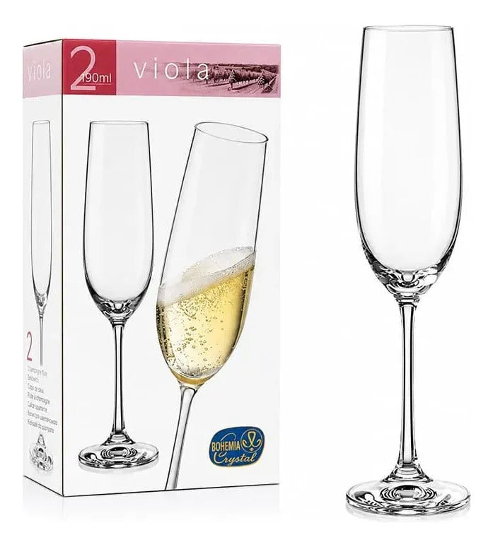 Set Copas Viola 190 Ml X 2 Bohemia - Transparente