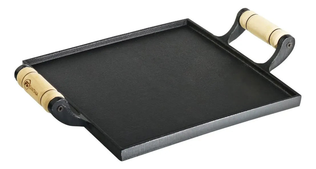 Plancha Hierro Con Asas 34.5×24.5×1.7 Cm Santana Negro